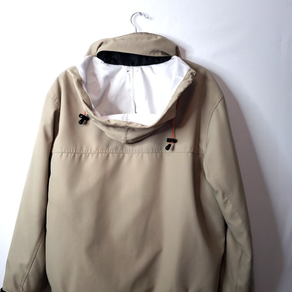 WEATHERPROOF Khaki Full Zip Front Jacket Hood in Collar Mens Size S - Picture 6 of 7